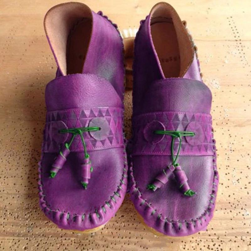 Soft Flat Ankle Boho Boots