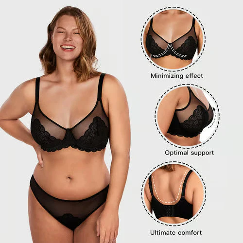 🔥2025 HOT SALE-49% OFF🔥Unlined Comfort Unpadded Full Coverage Plus Size Underwire Bra