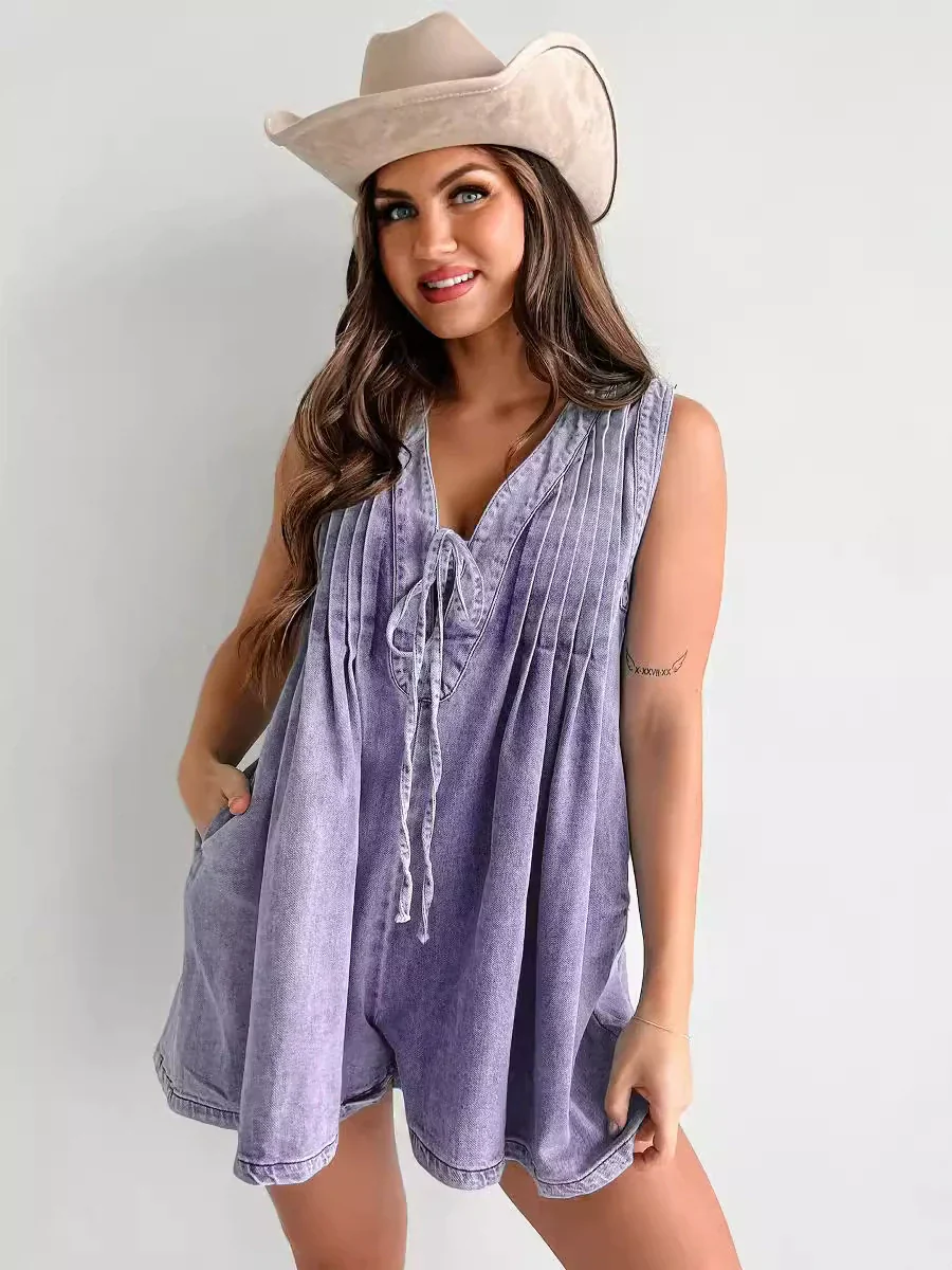 Belle Denim Romper