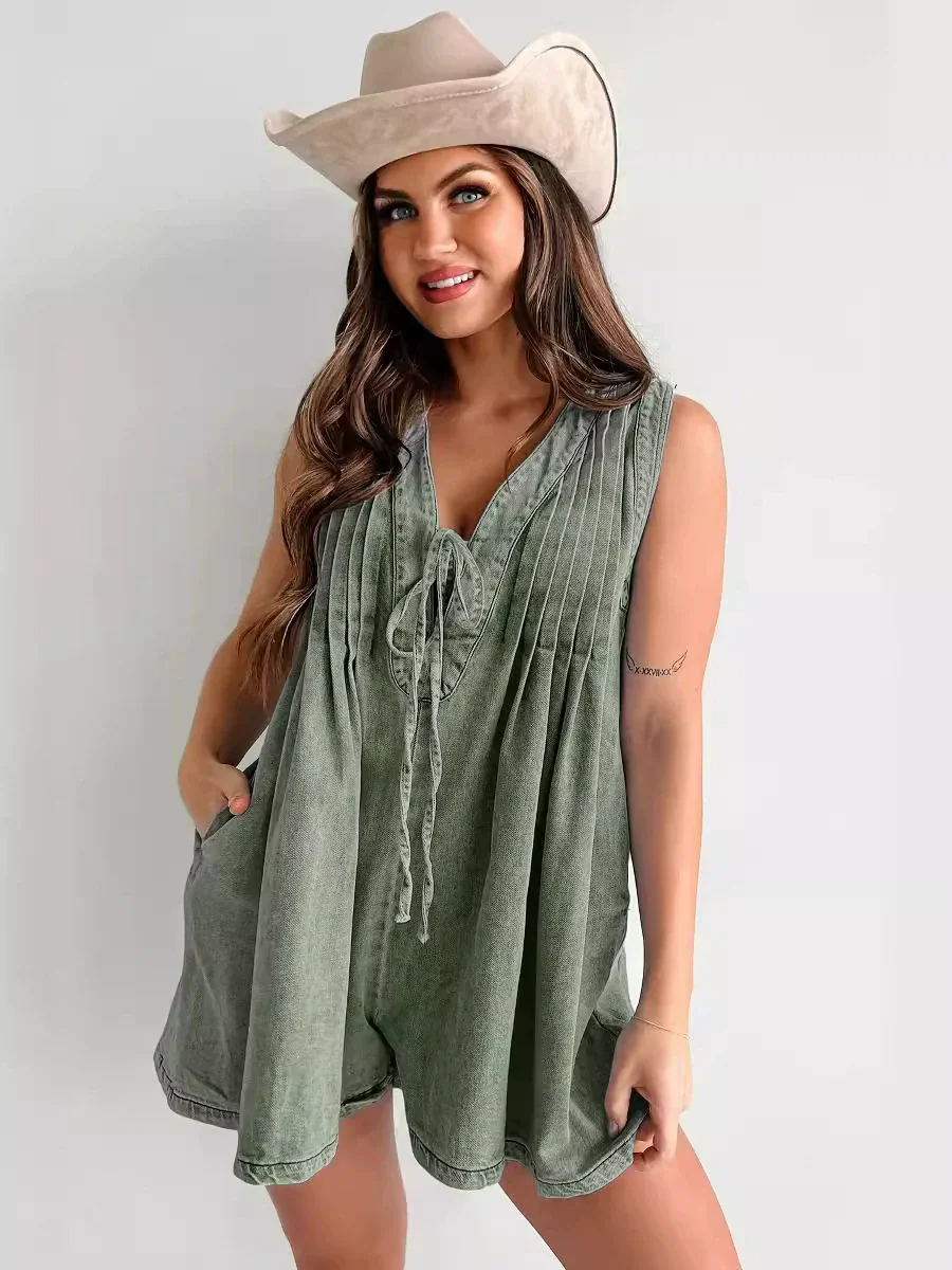 Belle Denim Romper