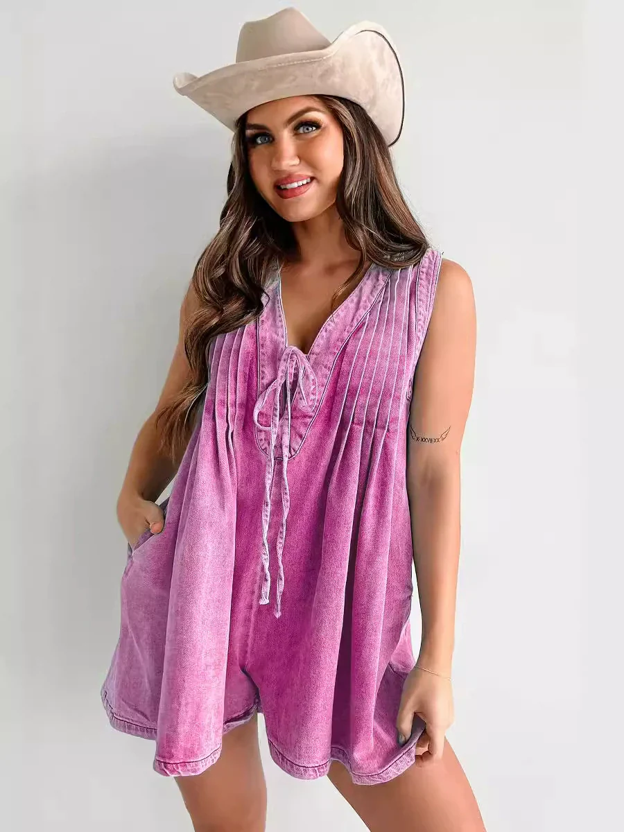 Belle Denim Romper