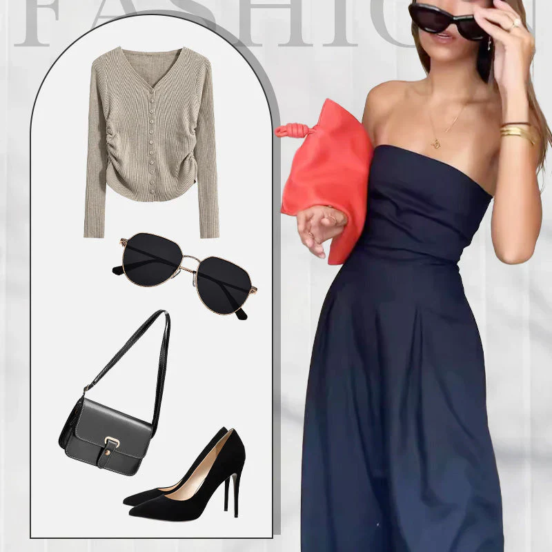 🎉50% OFF🥳Women's Strapless Jumpsuit With Pockets