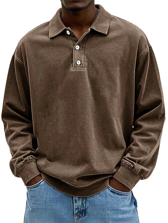 🔥Buy 2 Free Shipping🔥Men's Fashion Lapel Long Sleeve Polo Shirt
