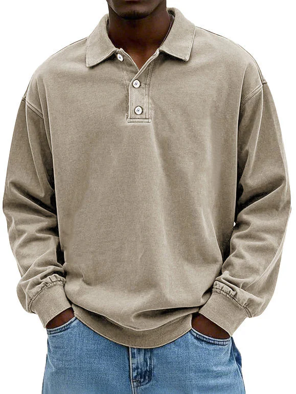 🔥Buy 2 Free Shipping🔥Men's Fashion Lapel Long Sleeve Polo Shirt