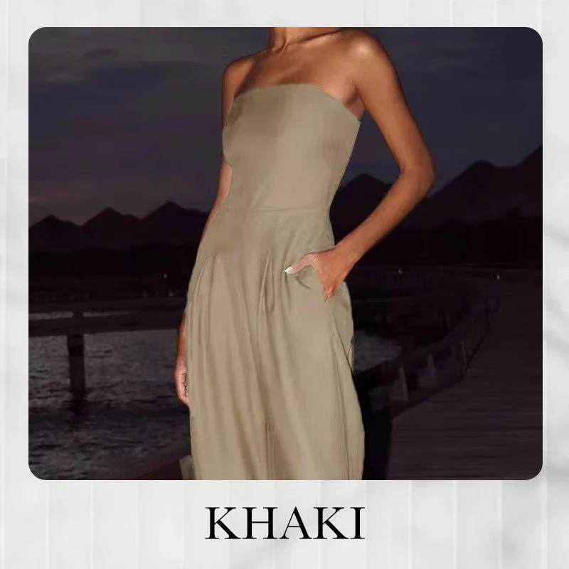 🎉50% OFF🥳Women's Strapless Jumpsuit With Pockets