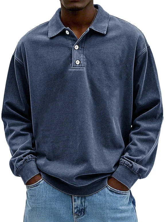 🔥Buy 2 Free Shipping🔥Men's Fashion Lapel Long Sleeve Polo Shirt