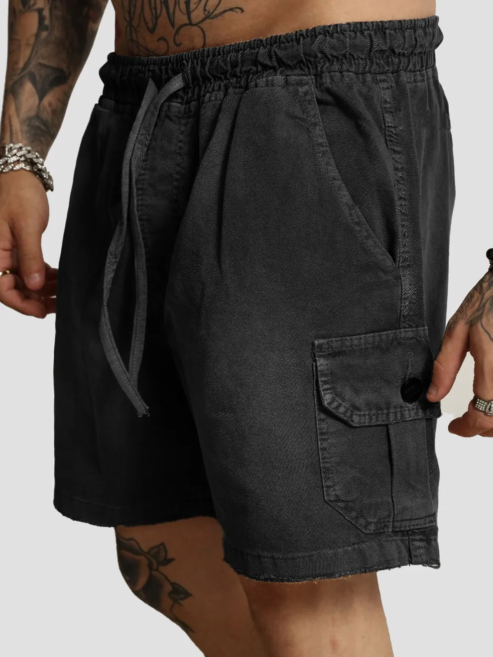 Men's Fashion Retro Workwear Pocket Shorts