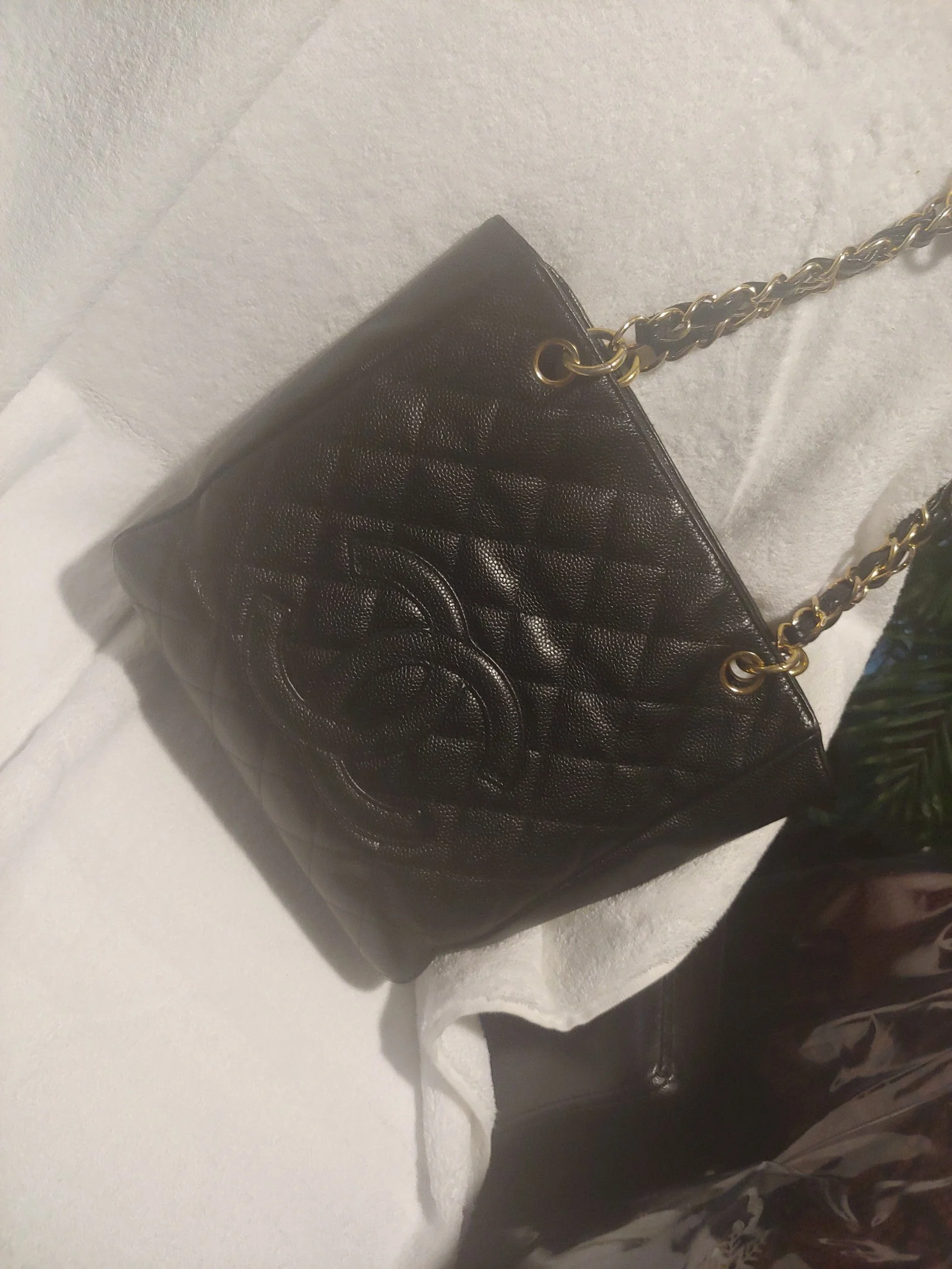 Chanel  COCO Guilted Xavier Leather CF Tote Shoulder Bag