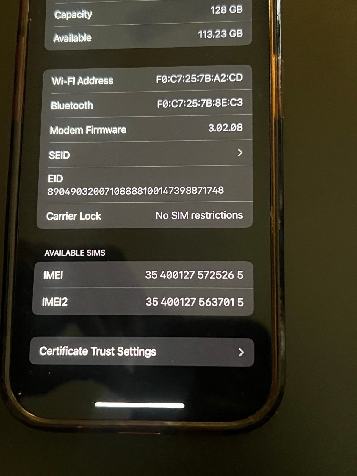 Apple iPhone 14 pro Unlocked 128gb 7O63