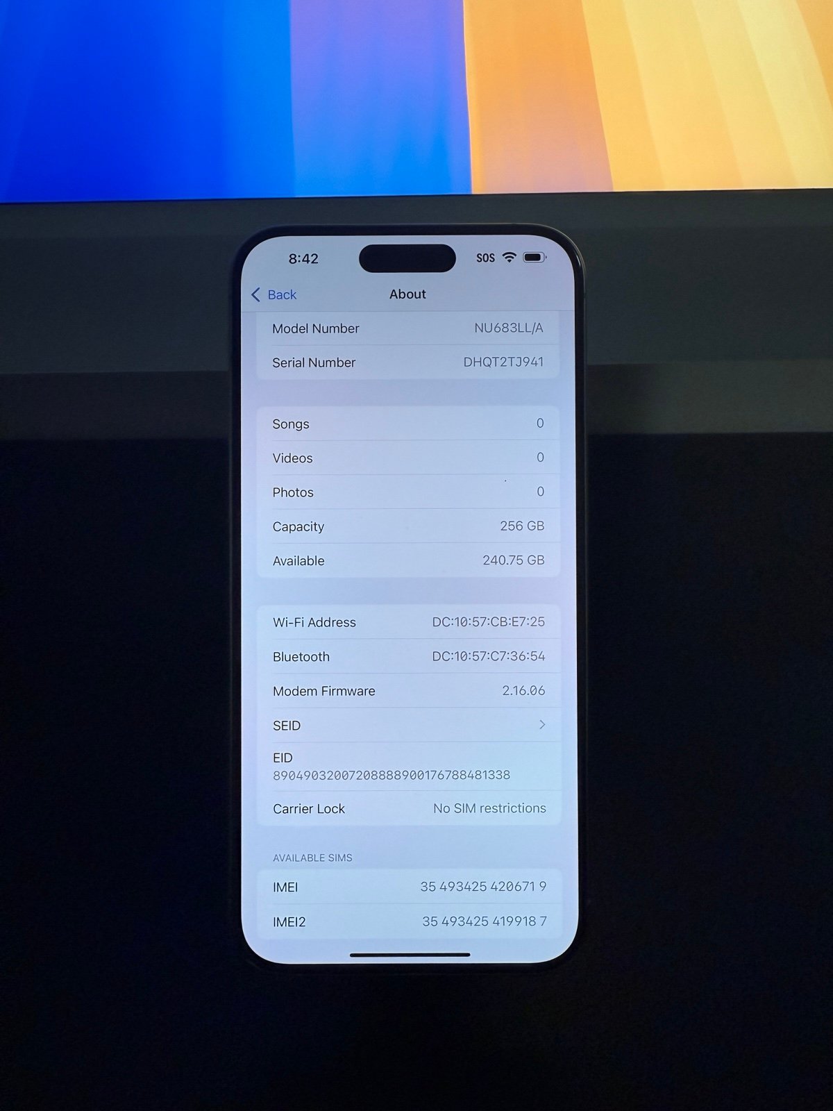 Apple iPhone 15 Pro Max 8B81