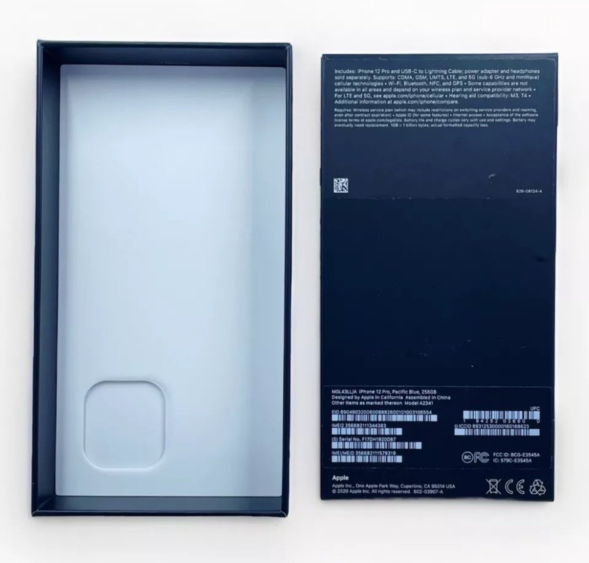 Apple iPhone 12 Pro 256GB Pacific Blue - UNLOCKED - Battery Replaced in 2023 3A79