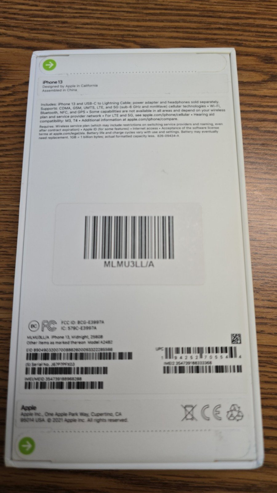 Apple iPhone 13 256 GB in Midnight Unlocked 2L63
