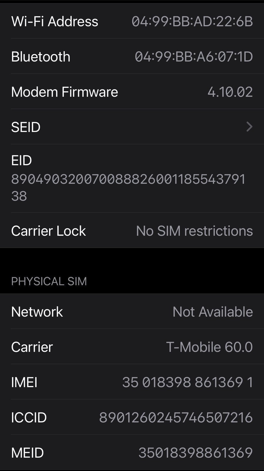 Apple iPhone 13 Unlocked 128gb iOS 18.2 7U58