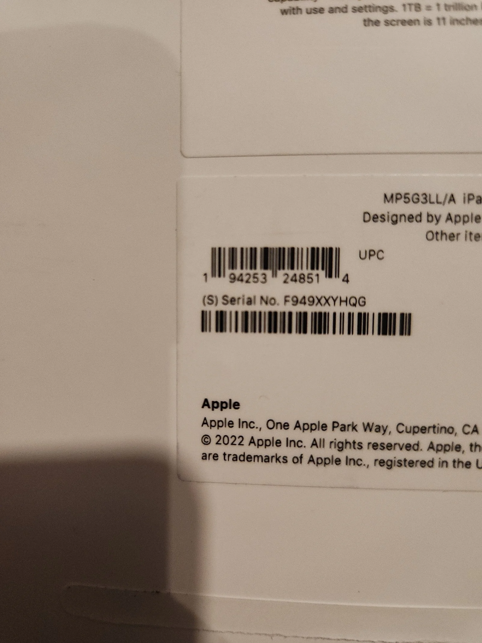 Apple iPad Pro 11in 4th Generation 2 TB 6Q83