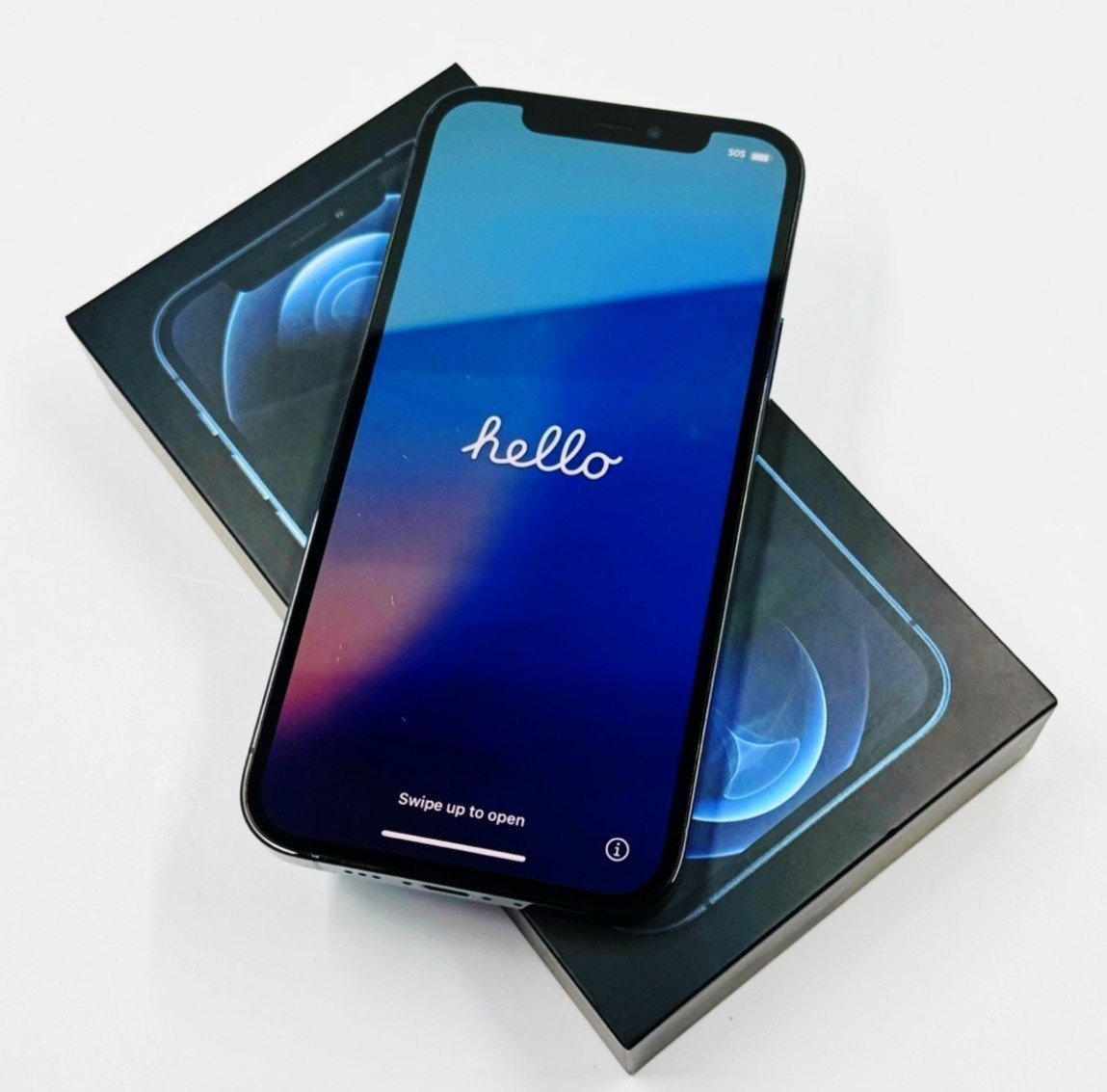 Apple iPhone 12 Pro 256GB Pacific Blue - UNLOCKED - Battery Replaced in 2023 3A79