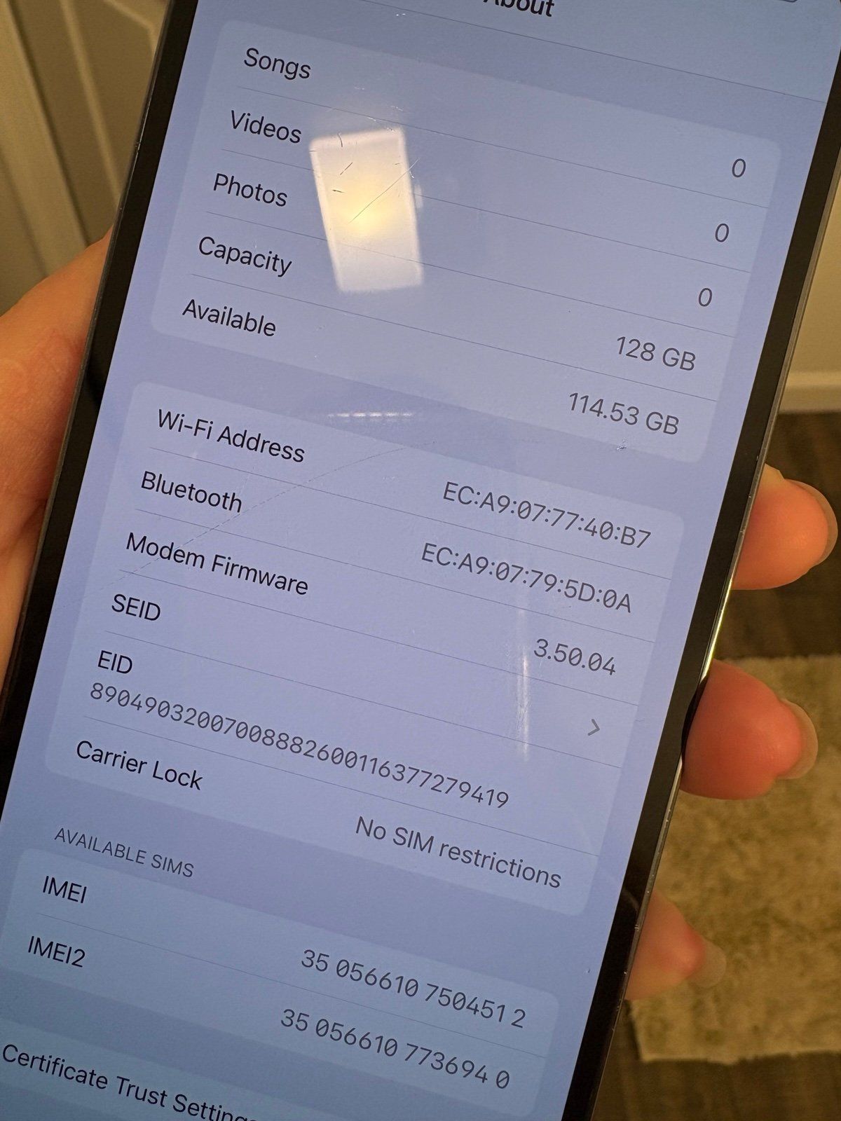 Apple iPhone 13 Pro Max 128GB UNLOCKED 9R89