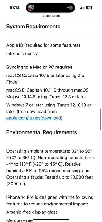 Apple iPhone 14 Pro - Deep Purple 256 g- Apple Care 9M81