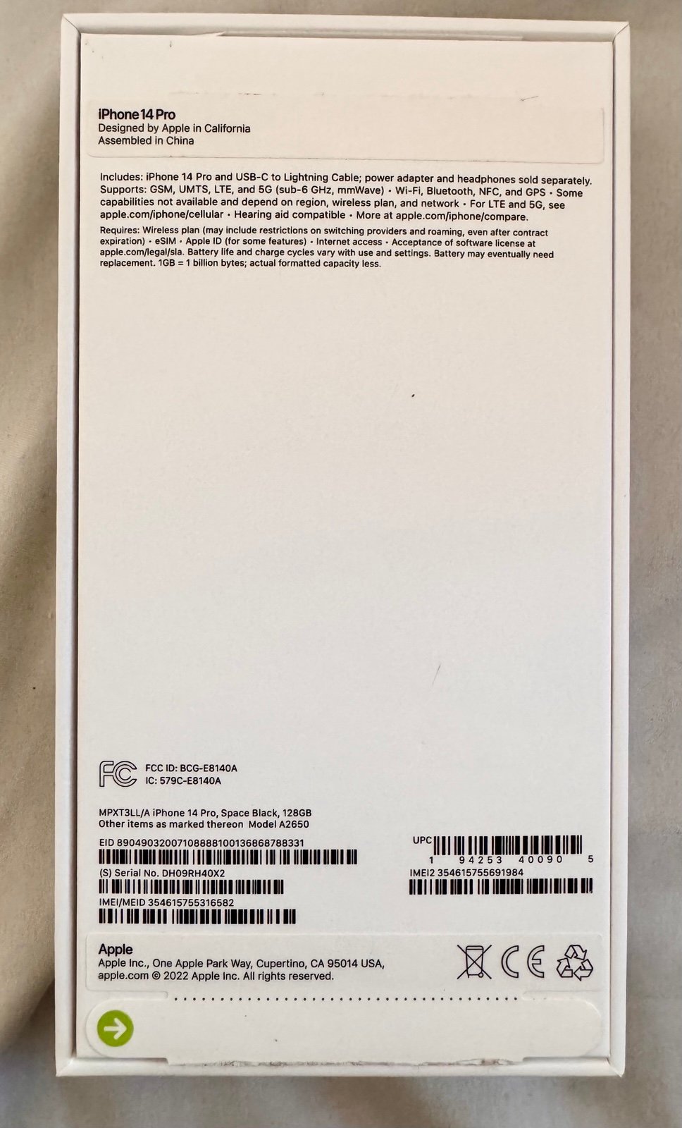 SOLD - iphone 14 pro unlocked 128gb black