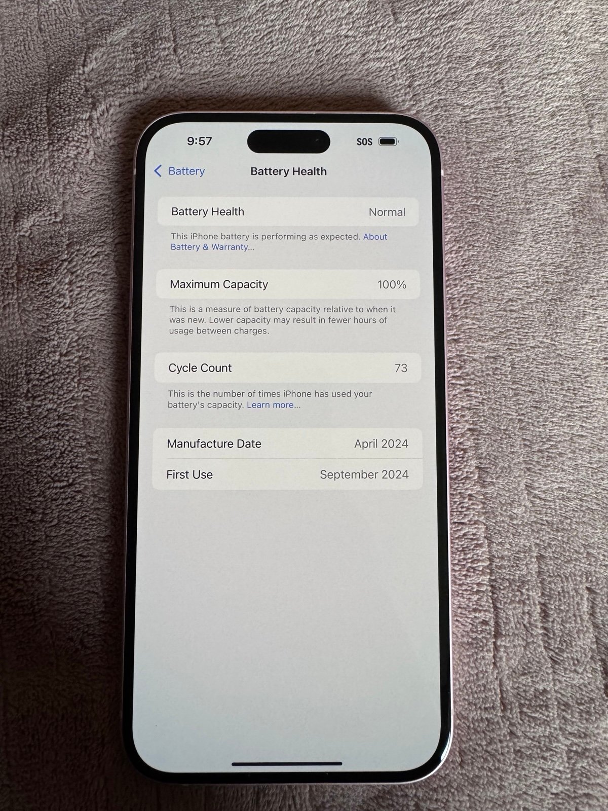 iPhone 15 plus pink 7M56