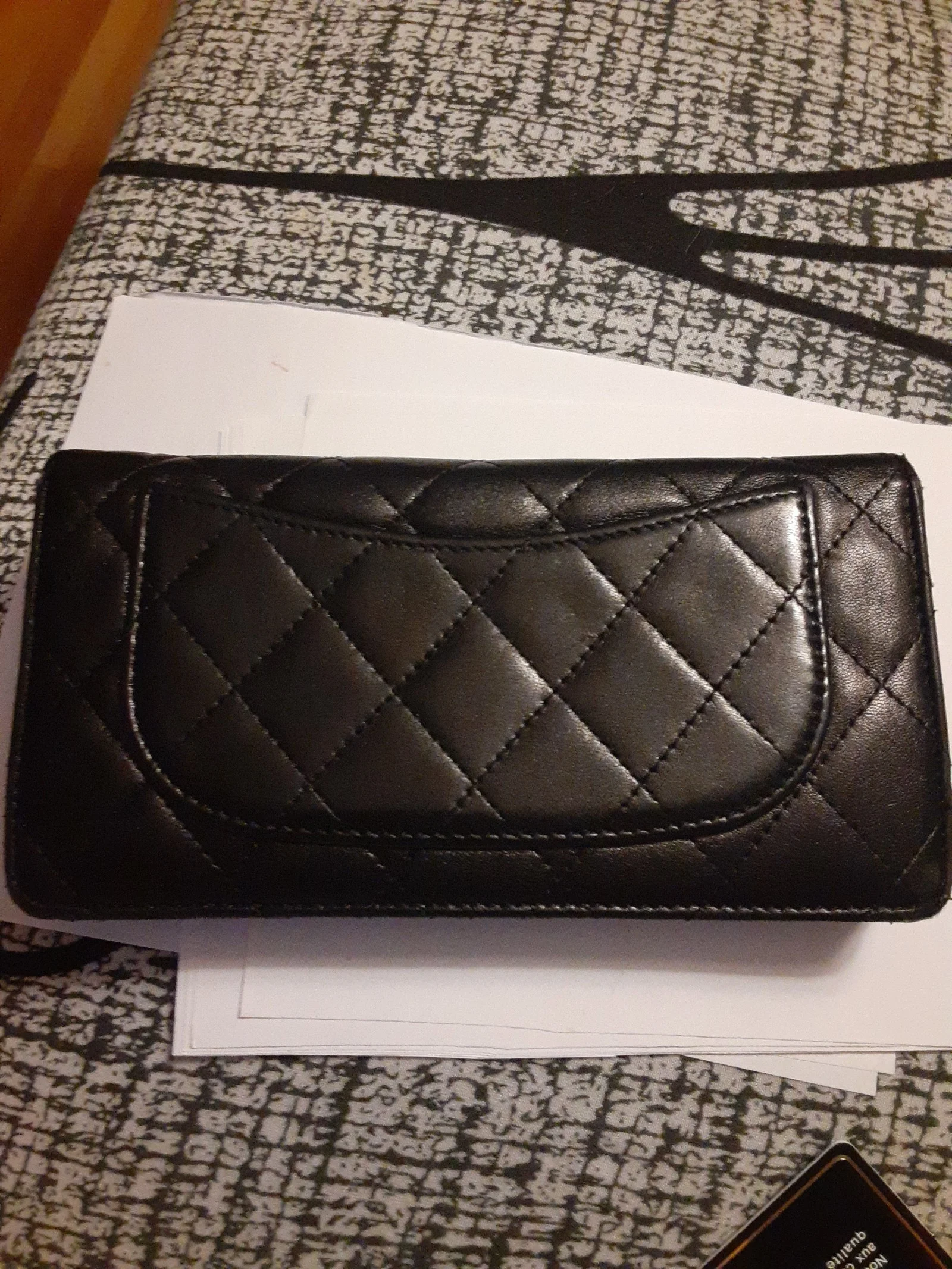 ✅RESERVED for Kalaysha-Chanel Lamdskin Quilted Leather Crossbody Wallet
