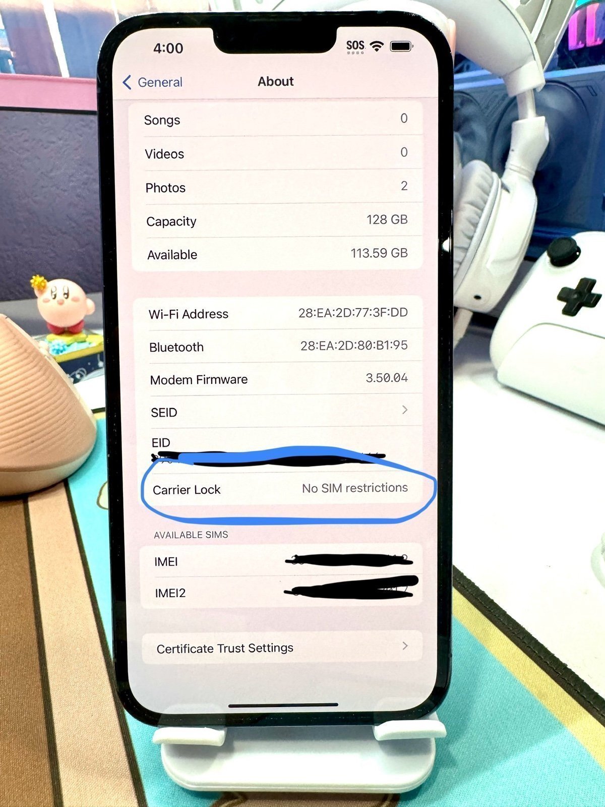 Apple iPhone 13 Pro Max 128 GB in Sierra Blue for Unlocked 8U21