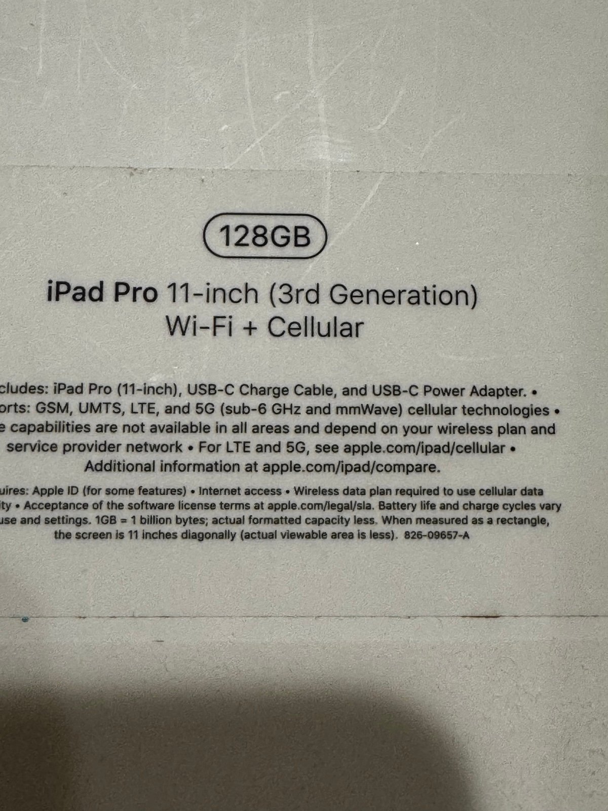 2021 Apple 11-inch iPad Pro M1 (Wi-Fi + Cellular 128GB) - Space Gray 2K69