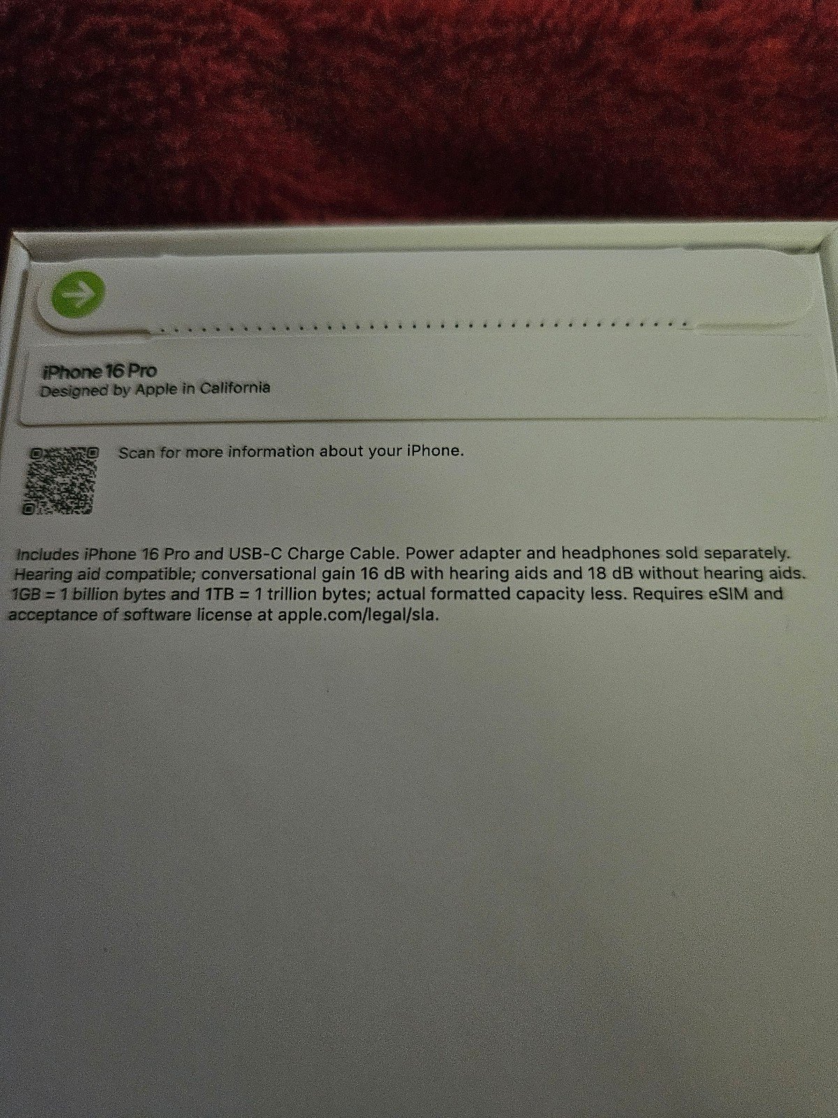 Brand new iPhone 16 pro 128gb 7P85