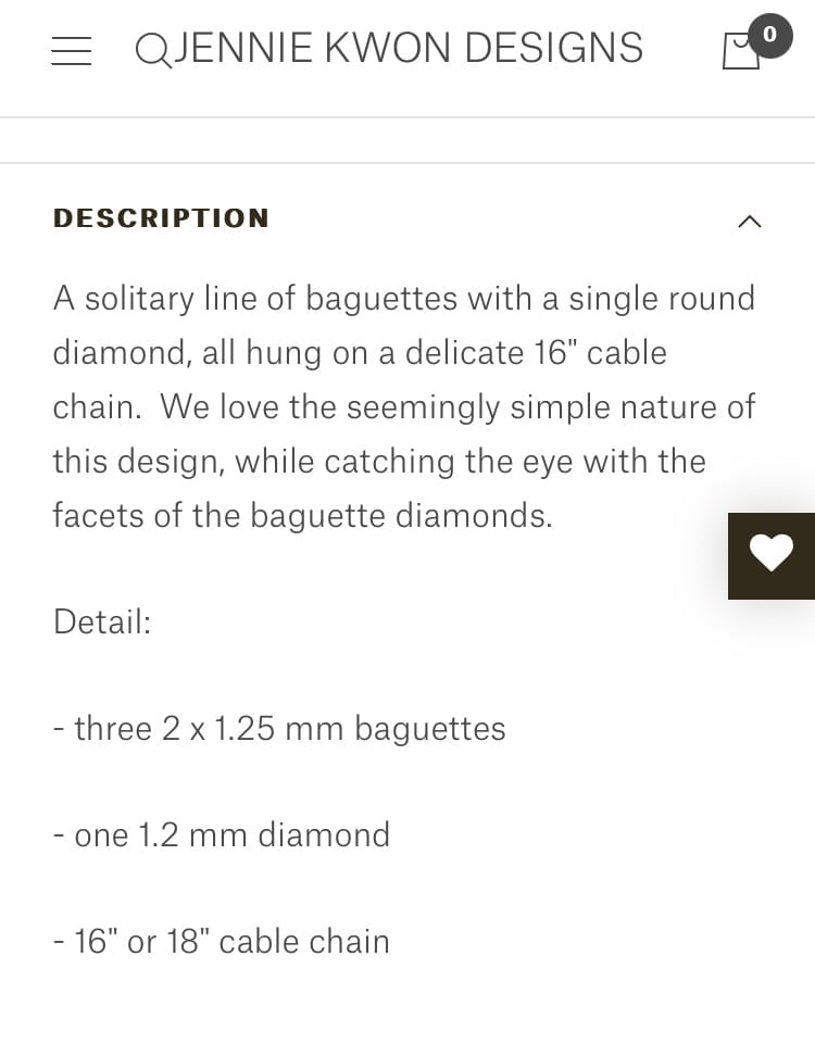 Jennie Kwon Solidarity diamond 14k yellow gold necklace