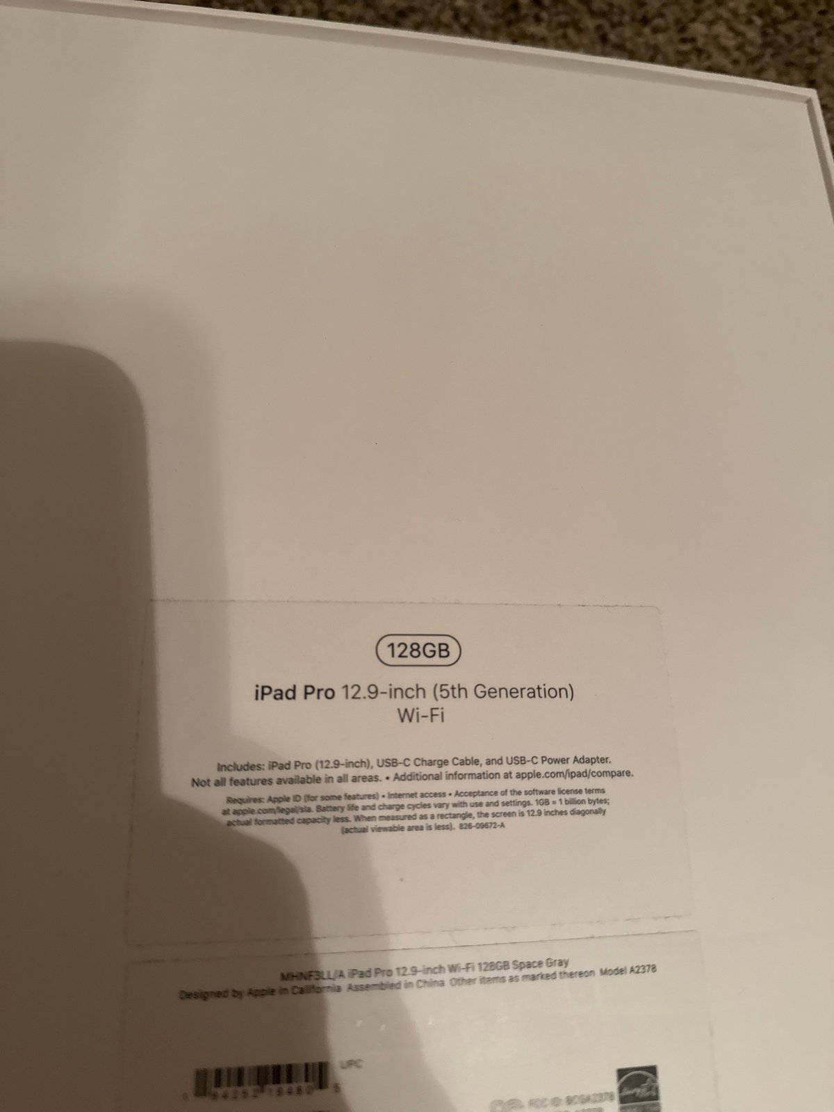 iPad Pro 12.9 M1 128 GB 7Y67