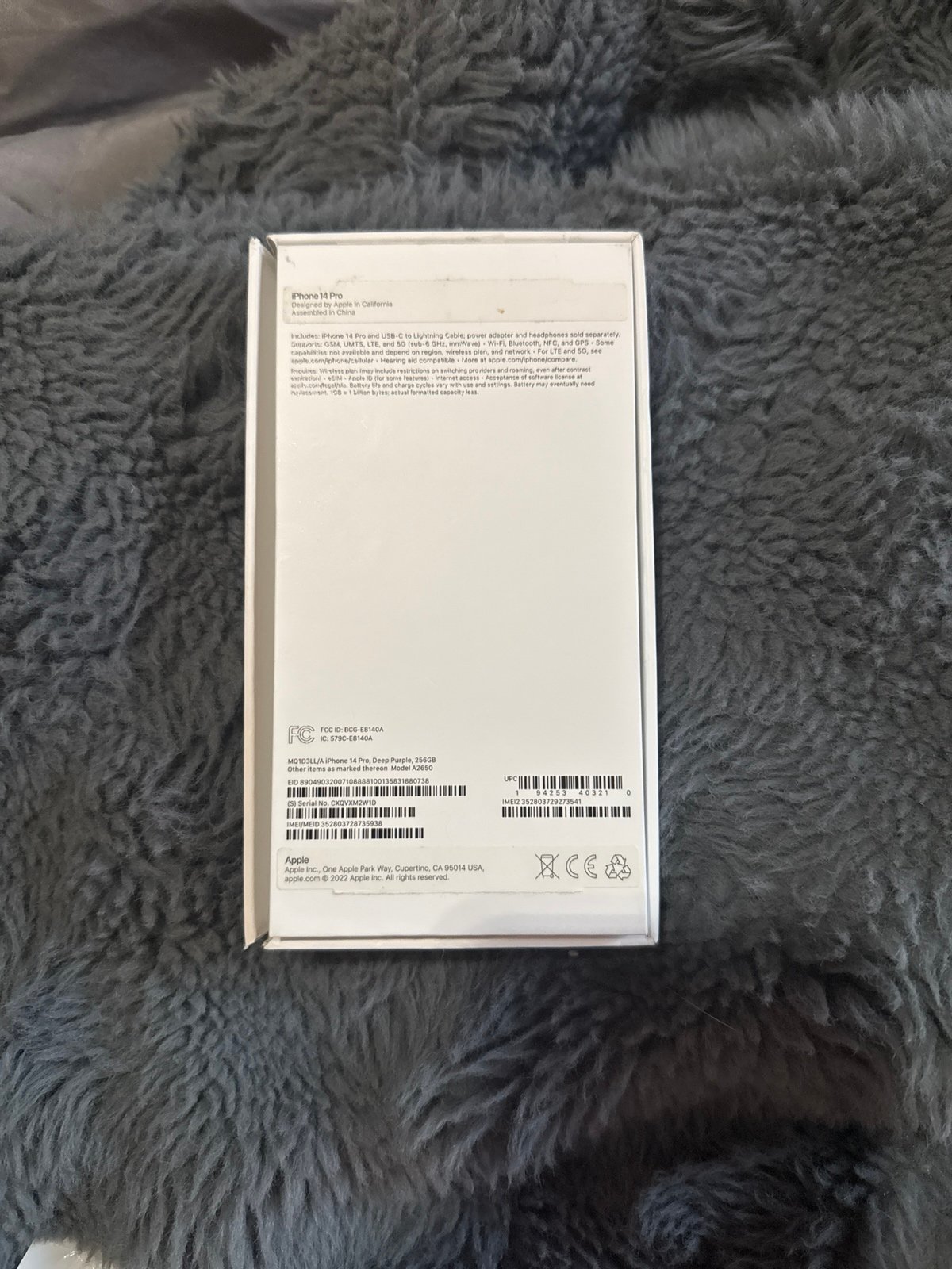 Apple iPhone 14 Pro 256 GB in Deep Purple for Unlocked 3M21