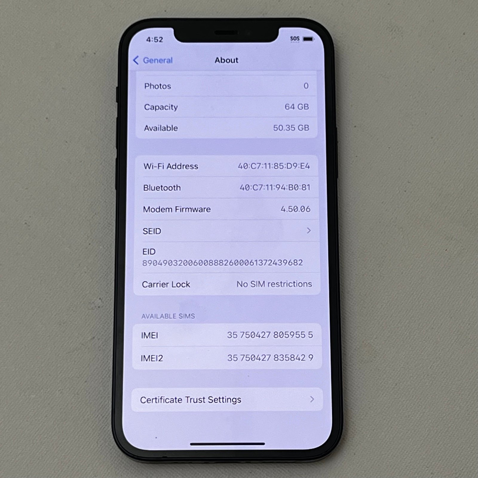 Apple iPhone 12 64gb Unlocked 79% Battery Health 3Z25