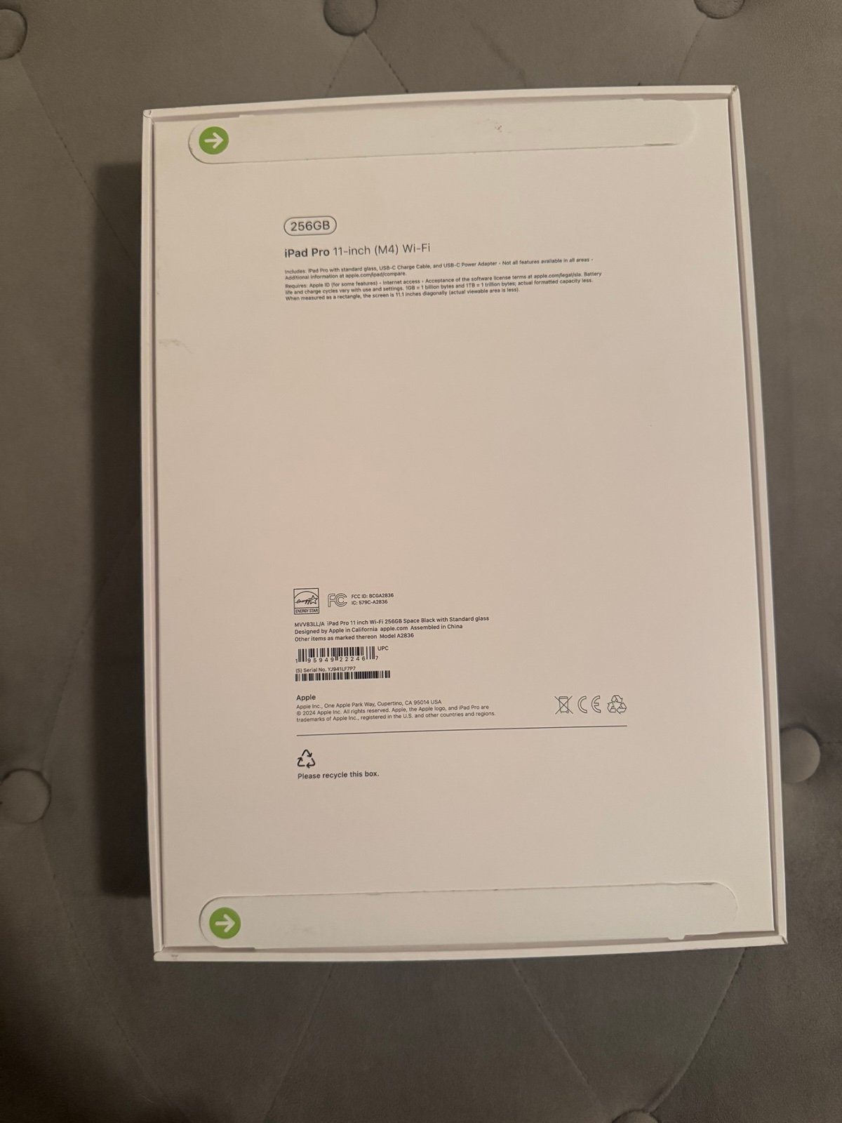 iPad Pro 11” (M4) Wi-Fi 256GB Space Black with Standard Glass 1A87