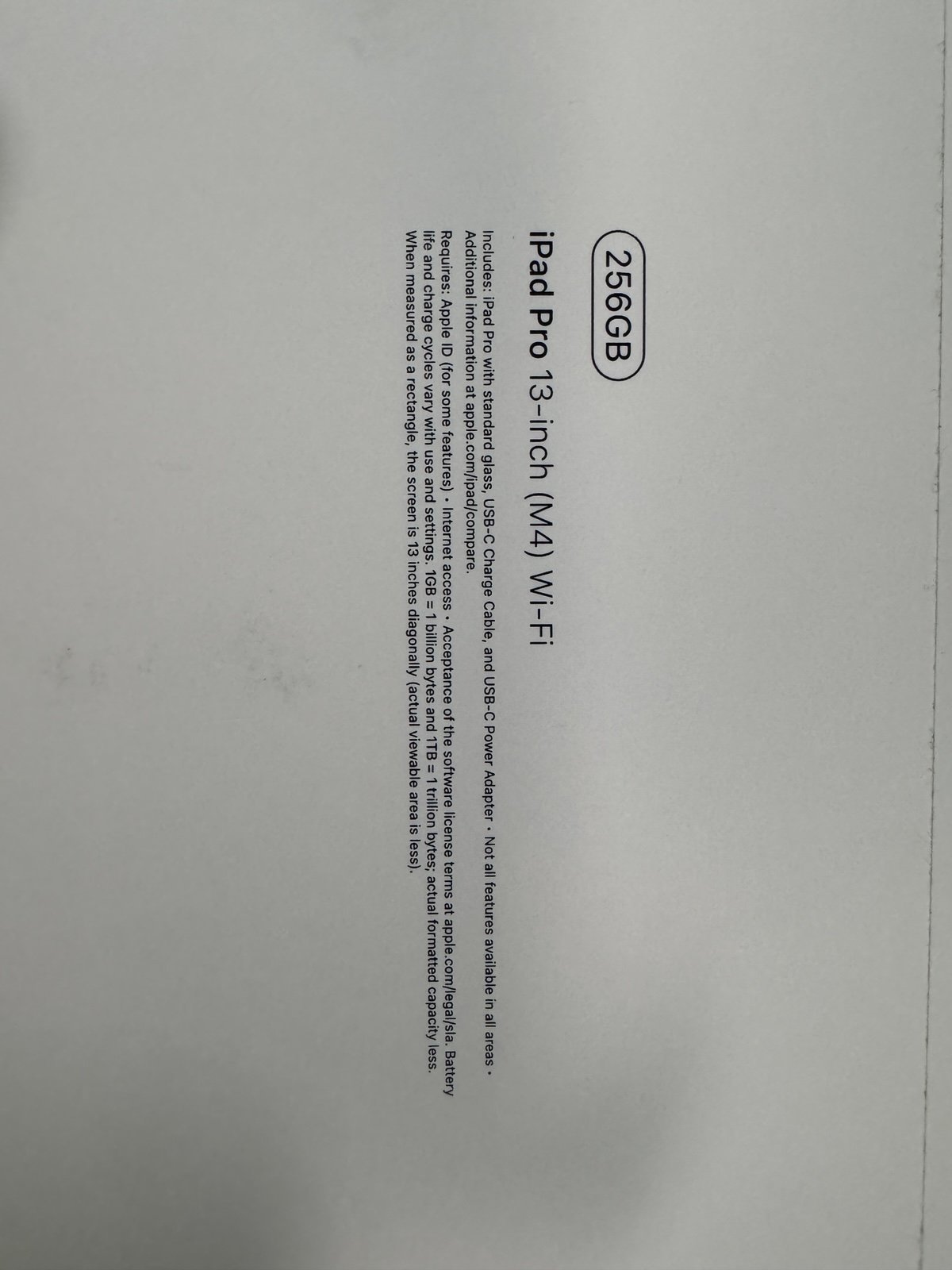 iPad Pro 13 inch M4 256GB WiFi 1U13