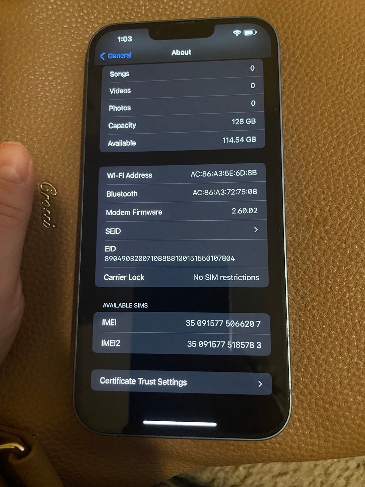 iPhone 14 plus UNLOCKED BLUE 6P89