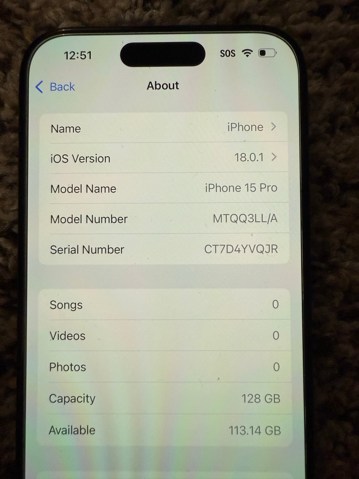 iPhone 15 Pro 128GB Unlocked 7P32