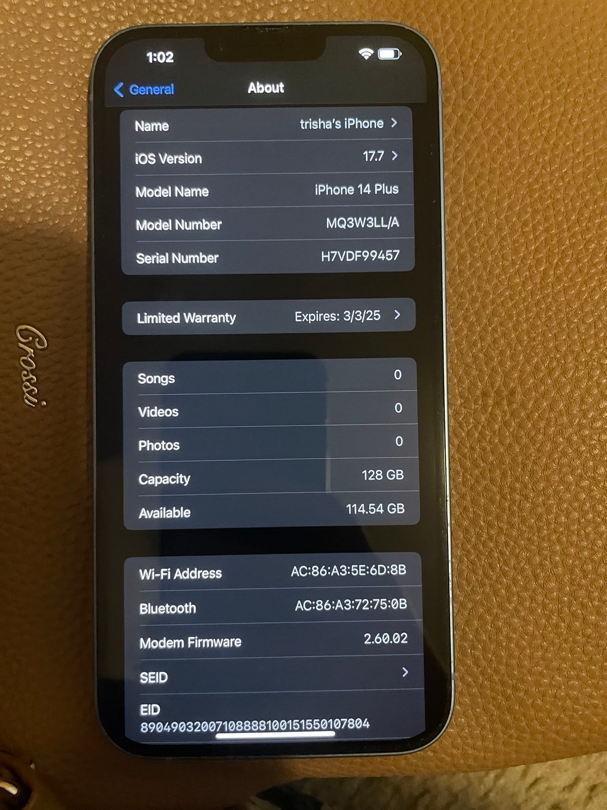 iPhone 14 plus UNLOCKED BLUE 6P89