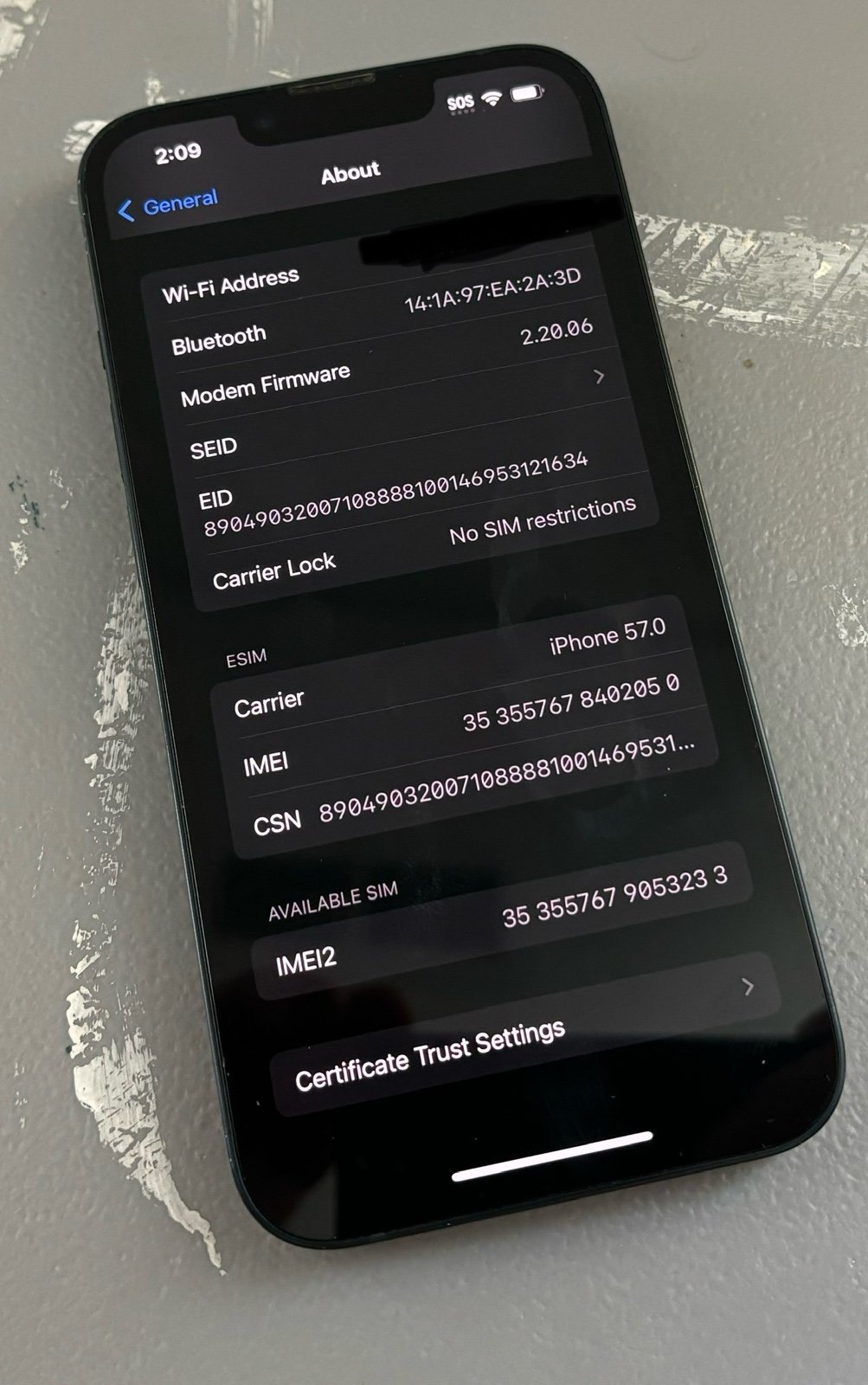 Apple iPhone 14 128 GB in Midnight for Unlocked 7S76