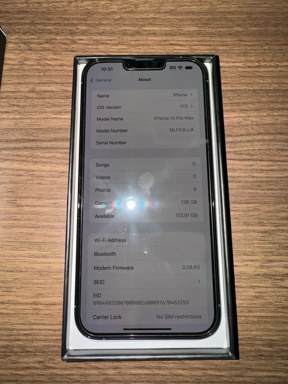 Apple iPhone 13 Pro Max 128 GB in Sierra Blue Unlocked 9U13