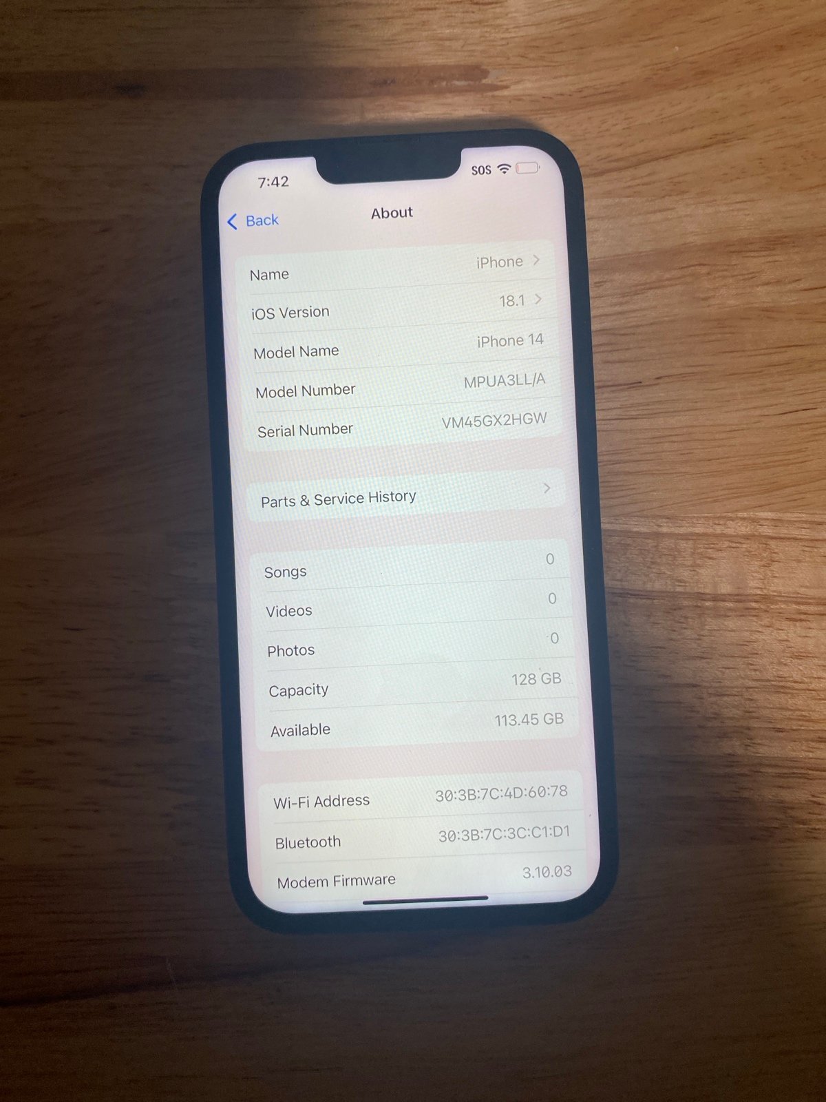 Apple iPhone 14 128 GB in black  for Unlocked 6D85