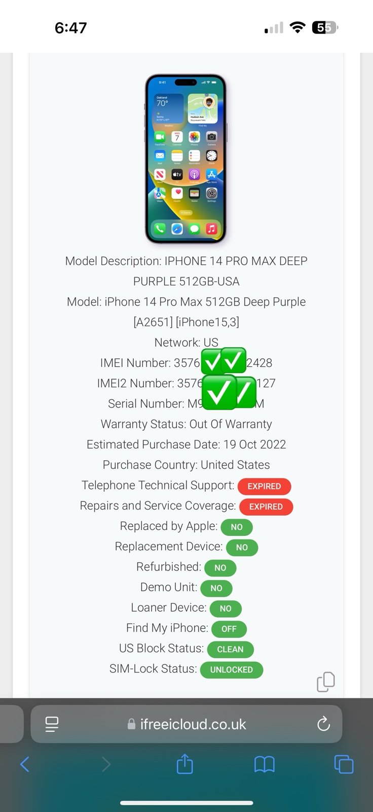 iPhone 14 Pro Max 512gb Unlock Any Carrier 2E83