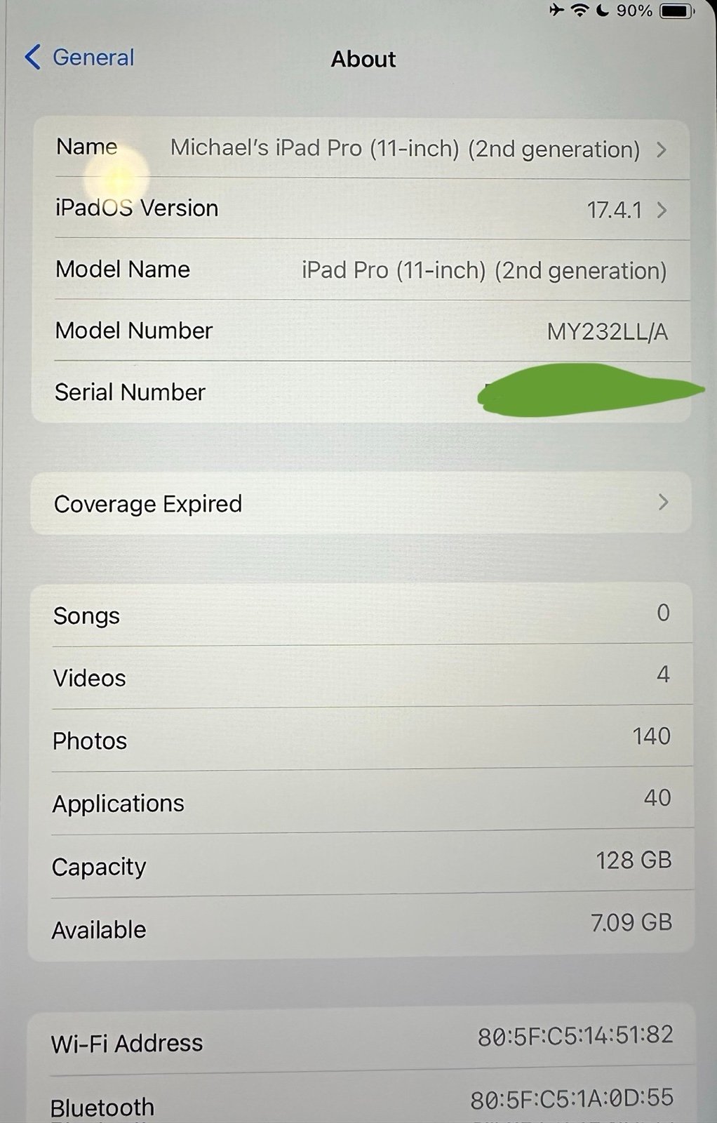 iPad Pro 11 inch second gen Bundle 3T17