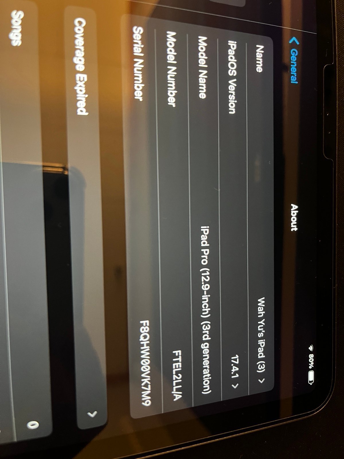 Apple iPad Pro 3rd Generation 12.9” 64GB with folio case 7V81