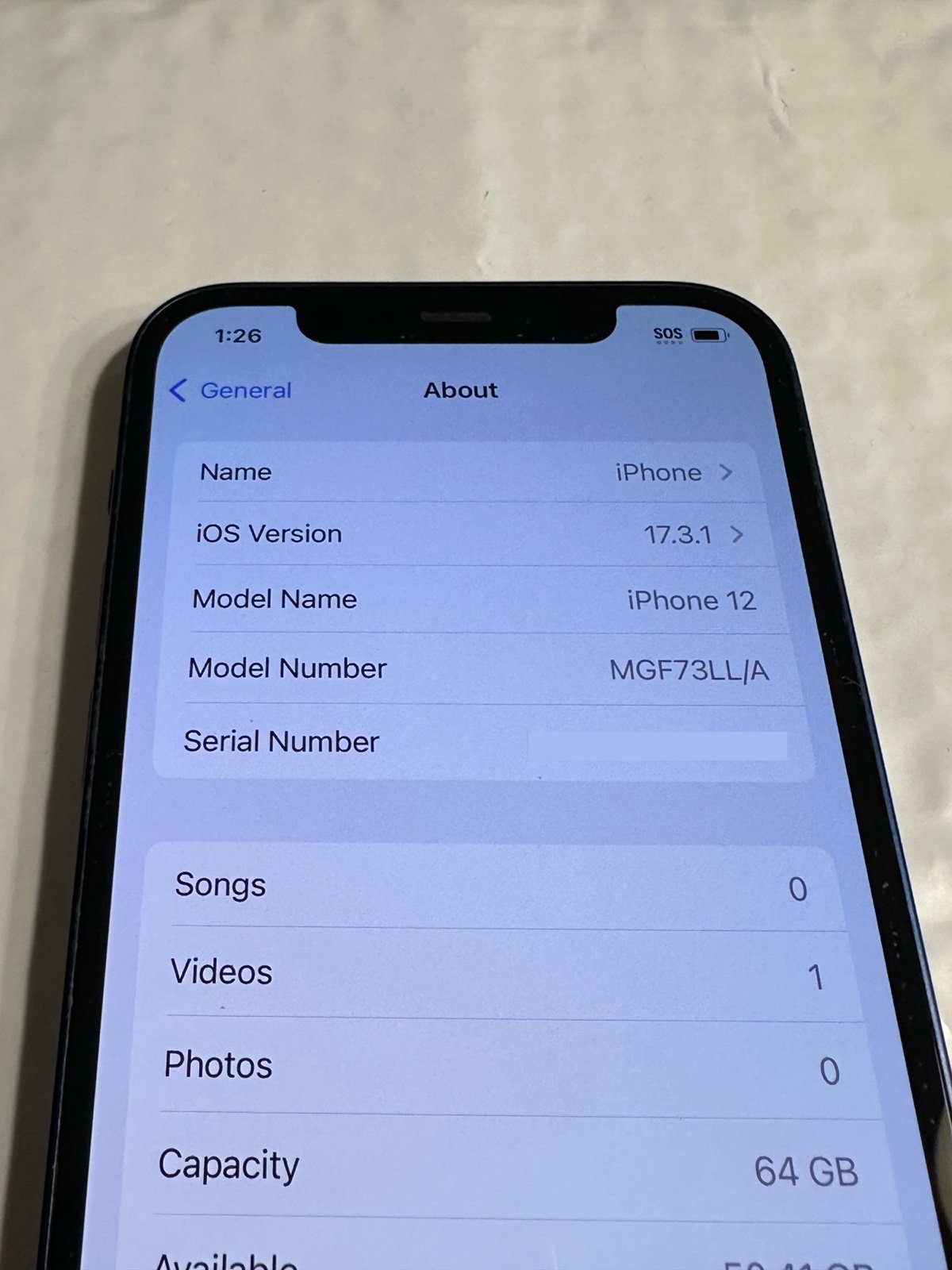 iPhone 12 64 GB Unlocked 85% Battery Health 5M65