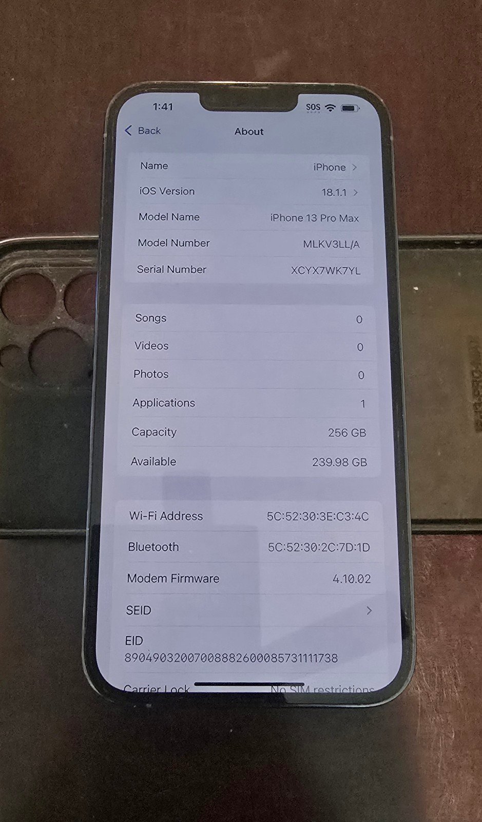 Apple iPhone 13 Pro Max 256GB Unlocked (Cracked Back)+Sony linkbuds 2Q66