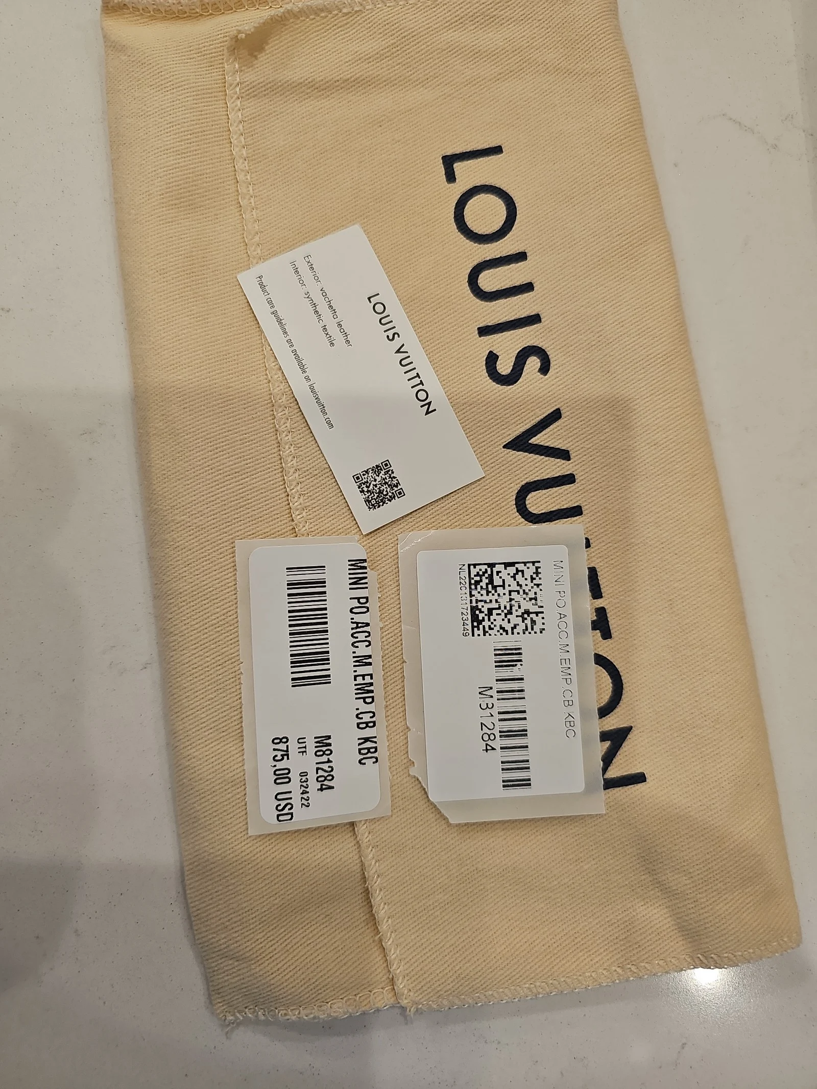 Louis Vuitton Empreinte Spring in the City Mini Pouchette Kaki khaki Beige Cream