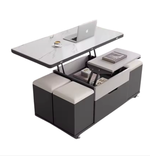 Rectangle Elevator Coffee Table Multifunctional Designer Modern Coffee Table Folding Storage Muebles De Sala Furniture