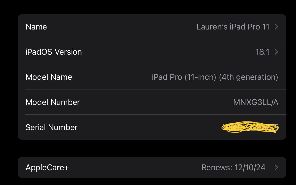iPad Pro 11 inch M2 4th Generation 256gb WiFi Silver 3S51