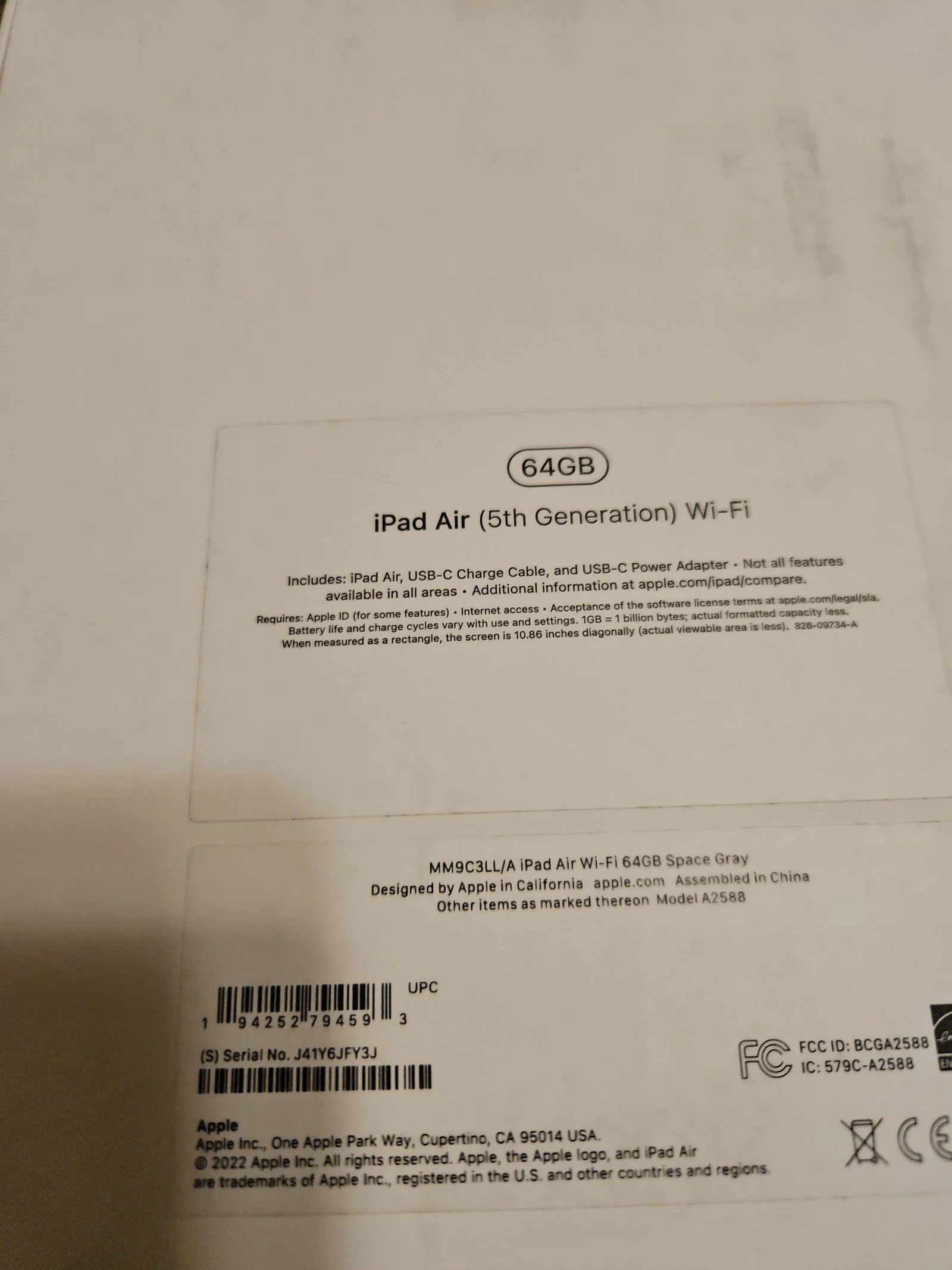 Apple iPad Air 5th Generation 1Q26