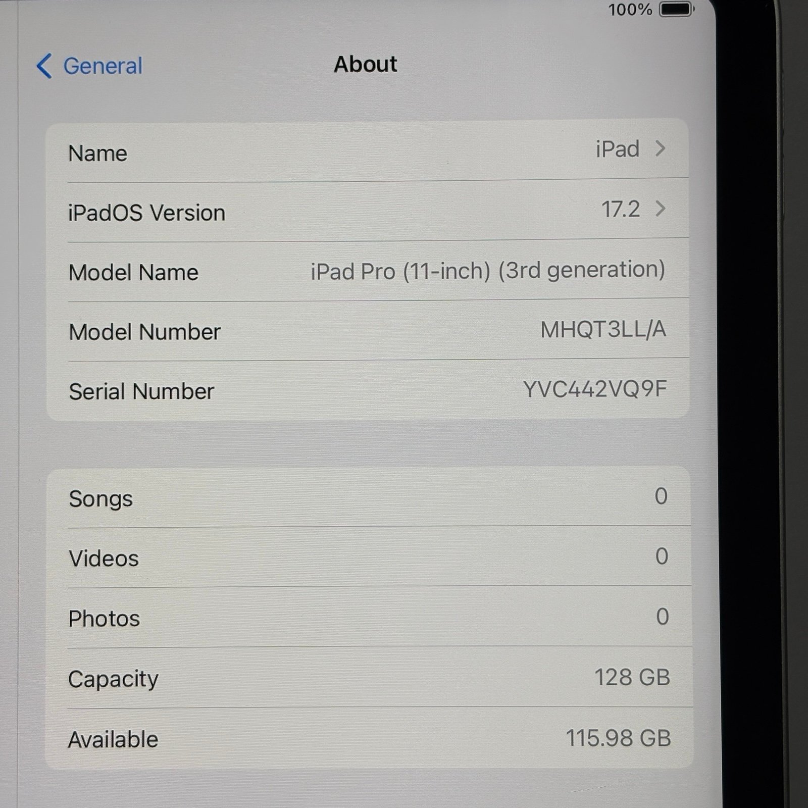 Apple iPad Pro 11 inch 3rd generation (M1) - 128GB - Wi-Fi 1Z67