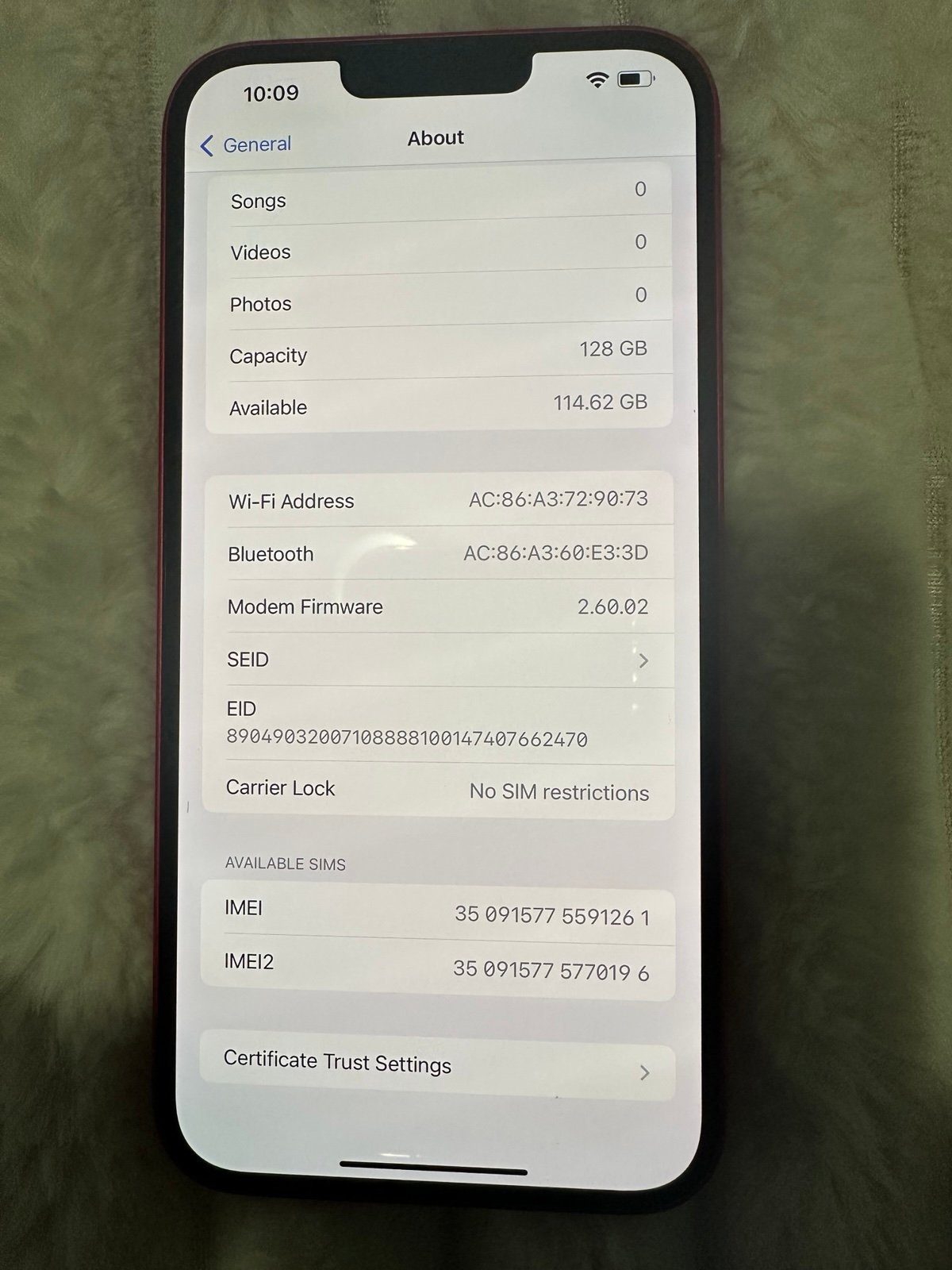 Red Iphone 14 Plus 8L88